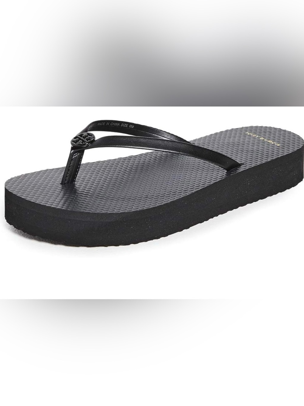 Tory Burch Black Platform Flip Flop Sandals